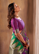 Artistic Purple Colour Saree